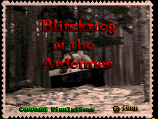 Blitzkrieg At The Ardennes title screen for Amiga